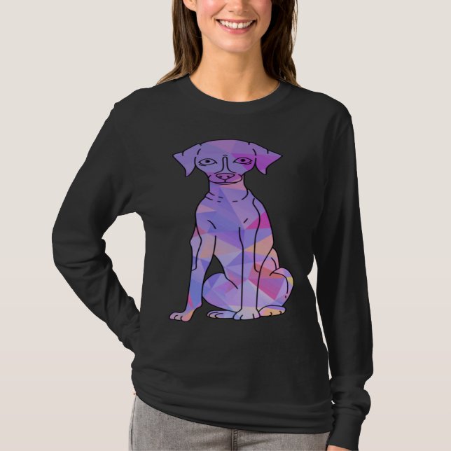 Colourful Whippet T-Shirt (Front)