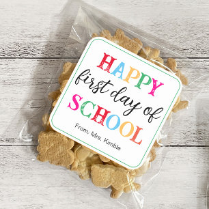 Colourful Whiteboard School Sticker (Square)