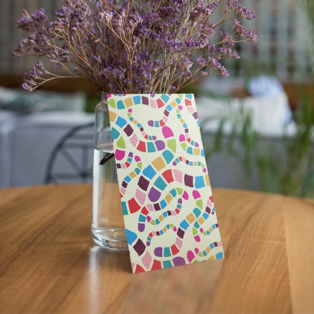 Colourful Wiggle Worm Pattern Invitation (Creator Uploaded)