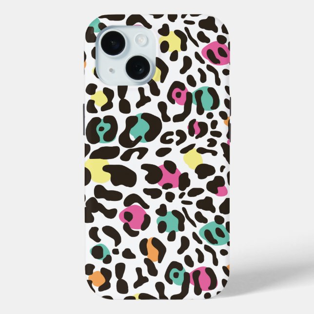Colourful Wild Animals & Tropical Leaves Case-Mate iPhone Case (Back)