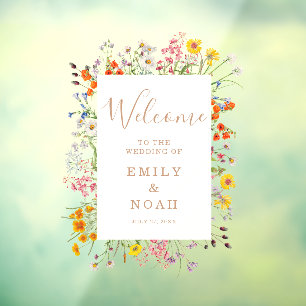 Colourful Wild Flower Country Wedding Welcome