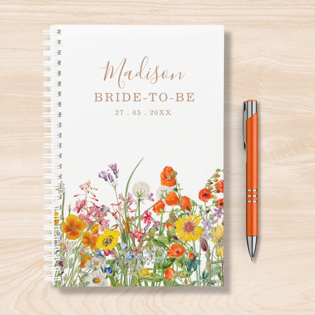 Colourful Wild Flowers Country Personalised Weddin Planner (Creator Uploaded)