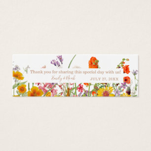 Colourful Wild Flowers Country Wedding Thank You