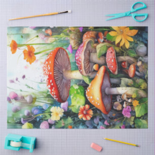 Colourful Wild MushroomsTissue Paper