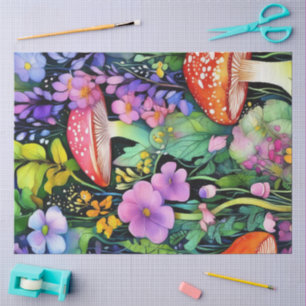 Colourful Wild MushroomsTissue Paper