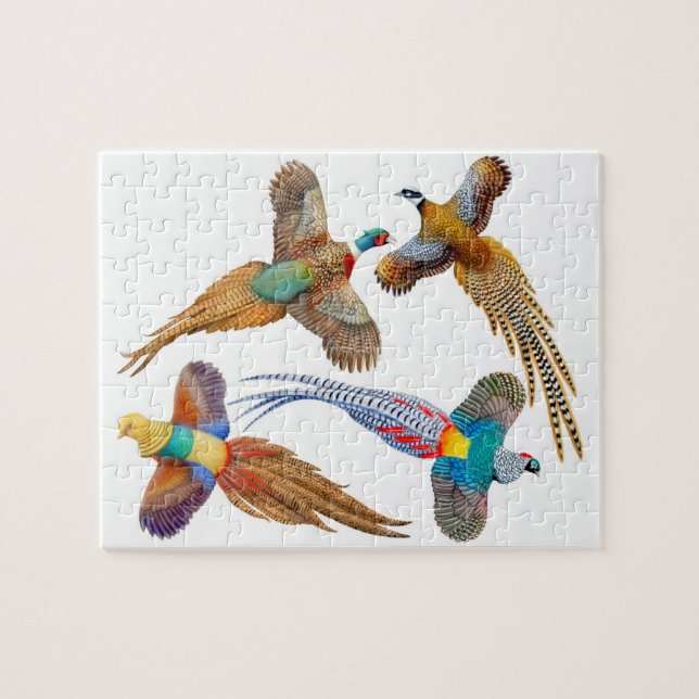 Colourful Wild Pheasants Puzzle (Horizontal)