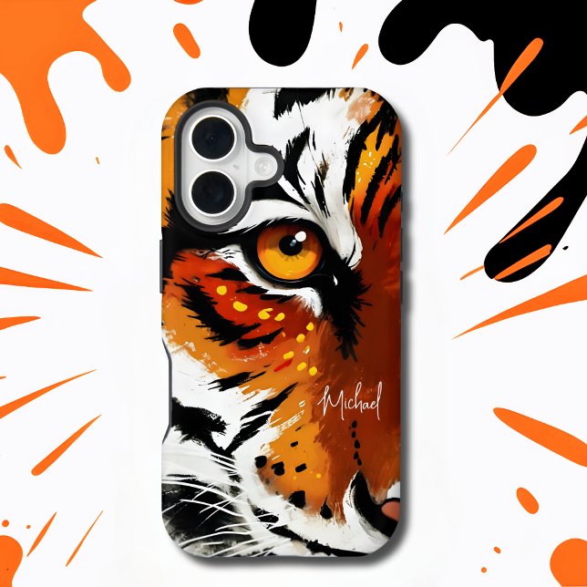 Colourful Wild Tiger's Eye Phone Case (Creator Uploaded)