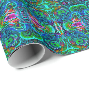 Colourful Wilde Kaleidoscope Psychedelic Patter Wrapping Paper