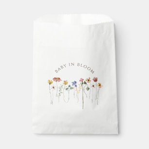 Colourful Wildflower Baby In Bloom Baby shower Favour Bag