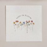 Colourful Wildflower Baby In Bloom Baby Shower Napkin<br><div class="desc">These colourful wildflower baby in bloom baby shower napkins are perfect for your simple, whimsical boho rainbow summer baby shower. The bright, enchanted pink, yellow, orange, and gold colour florals give this product the feel of a minimalist elegant vintage hippie spring garden. The modern design is artsy and delicate, portraying...</div>
