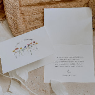 Colourful Wildflower Baby In Bloom Baby Shower Thank You Card