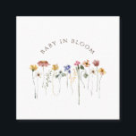 Colourful Wildflower Baby In Bloom Thank You Card<br><div class="desc">This colourful wildflower baby in bloom thank you card is perfect for your simple, whimsical boho rainbow summer baby shower. The bright, enchanted pink, yellow, orange, and gold colour florals give this product the feel of a minimalist elegant vintage hippie spring garden. The modern design is artsy and delicate, portraying...</div>