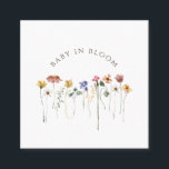 Colourful Wildflower Baby In Bloom Thank You Card<br><div class="desc">This colourful wildflower baby in bloom thank you card is perfect for your simple, whimsical boho rainbow summer baby shower. The bright, enchanted pink, yellow, orange, and gold colour florals give this product the feel of a minimalist elegant vintage hippie spring garden. The modern design is artsy and delicate, portraying...</div>