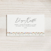Colourful Wildflower Baby Shower Diaper Raffle