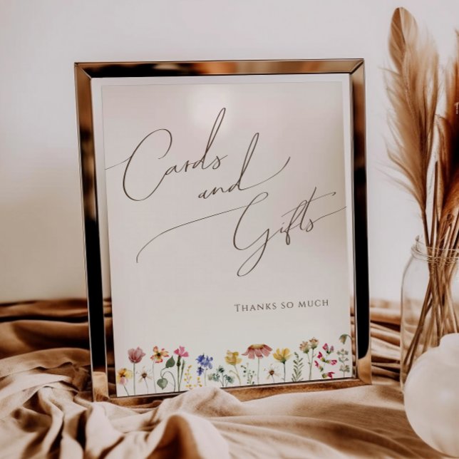 Colourful Wildflower | Beige Cards and Gifts Sign (Creator Uploaded)