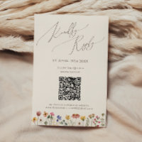 Colourful wildflower | Beige QR Code