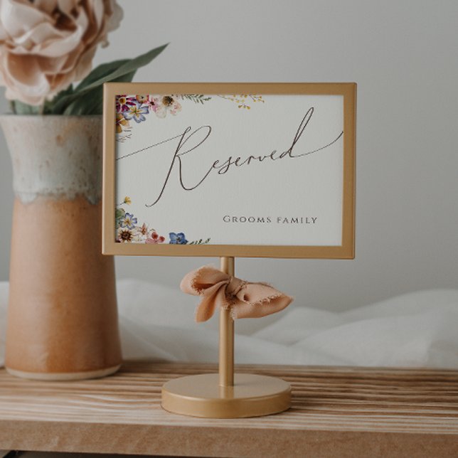 Colourful Wildflower | Beige Reserved Sign (Creator Uploaded)