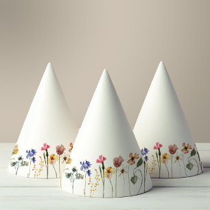 Colourful Wildflower Birthday Party Hat