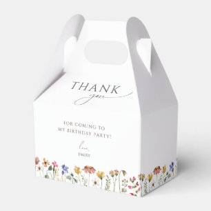 Colourful Wildflower Birthday Thank You Favour Box