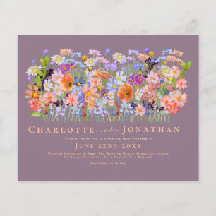 Colourful Wildflower Boho Budget Wedding Flyer
