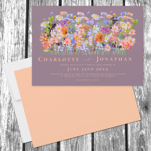 Colourful Wildflower Boho Chic Wedding Invitation