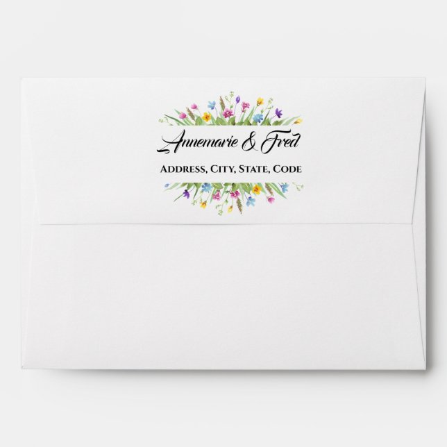 Colourful | Wildflower Boho Envelope (Back (Top Flap))