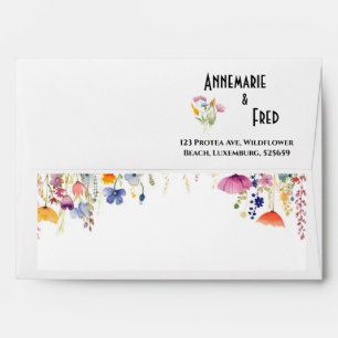 Colourful   Wildflower Boho Envelope