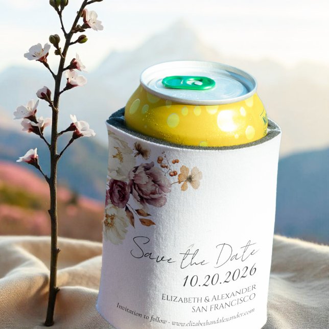 Colourful Wildflower | Boho Wedding Can Cooler (Creator Uploaded)