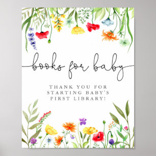 Colourful Wildflower books for baby sign