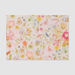 Colourful Wildflower Botanical  Tissue Paper