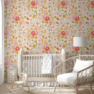Colourful Wildflower Botanical Wallpaper