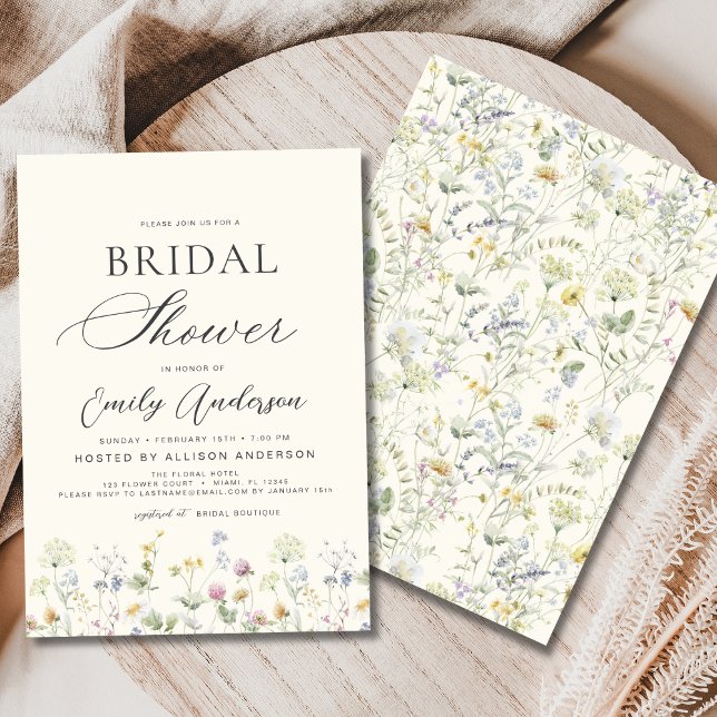 Colourful Wildflower Bridal Shower Garden Invitation (Creator Uploaded)