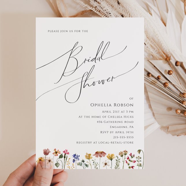Colourful Wildflower | Bridal Shower Invitation (Creator Uploaded)