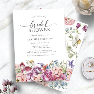 Colourful Wildflower Bridal Shower Invitation