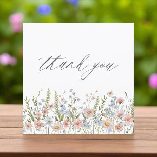 Colourful Wildflower Bridal Shower Thank You Card