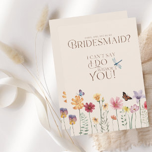Colourful Wildflower Bridesmaid Proposal Invitation
