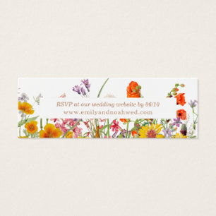 Colourful Wildflower Country Wedding Website RSVP