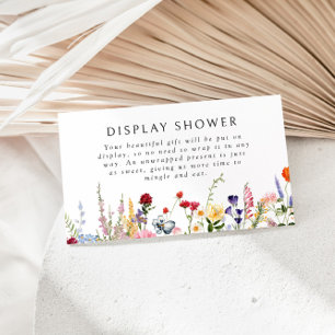 Colourful Wildflower Display Shower Enclosure Card