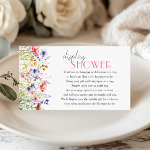Colourful Wildflower Display Shower Gifts Enclosure Card