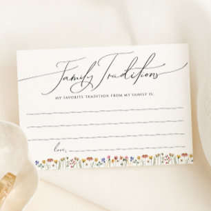 Colourful Wildflower Family Traditions Card