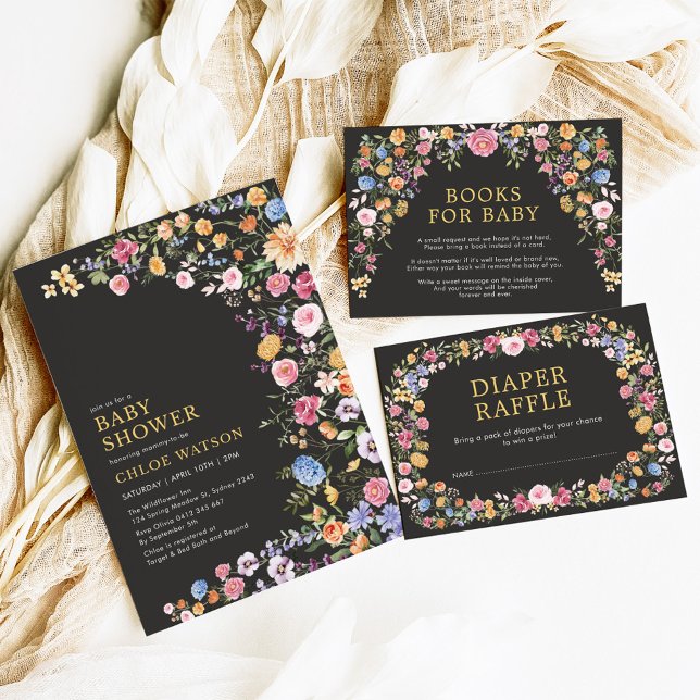 Colourful Wildflower Fiesta Garden Baby Shower Invitation (Creator Uploaded)