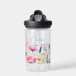 Colourful Wildflower Floral Personalised Name Water Bottle<br><div class="desc">Colourful Wildflower Floral Personalised Name Water Bottle features your custom personalised name in modern calligraphy script typography. Perfect for school,  work,  sports and home. Give a personalised gift for Christmas,  birthday,  holidays,  Mothers' Day to mum,  sister,  best friends,  teachers and more. Designed by Evco Studio www.zazzle.com/store/evcostudio</div>