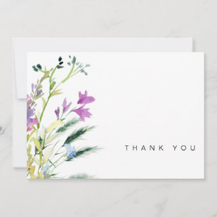Colourful Wildflower Funeral Bereavement Thank You Card