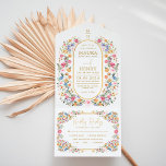 Colourful Wildflower Garden Backyard Wedding Party All In One Invitation<br><div class="desc">Vibrant wildflower themed wedding invitation - perfect for a spring / summer wedding!</div>