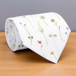 Colourful Wildflower Garden Flowers Spring Meadow Tie