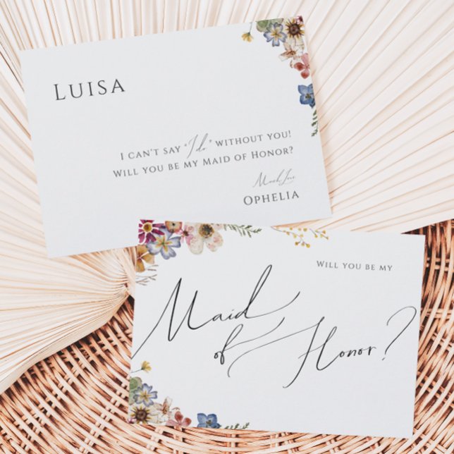 Colourful Wildflower | Garden Maid of Honour Card (Creator Uploaded)