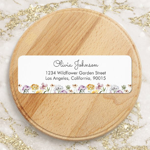 Colourful Wildflower Garden return address Label