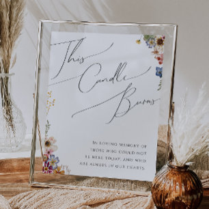 Colourful Wildflower Garden This Candle Burns Sign