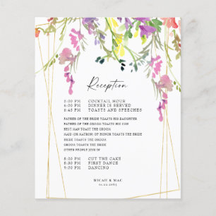 Colourful Wildflower Geometric Reception Program