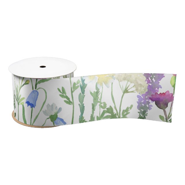 Colourful Wildflower Gift  Satin Ribbon (Spool)